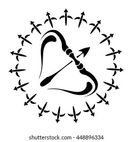 zodiac sign Sagittarius, vector illustration