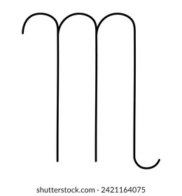 The zodiac sign is Scorpio. Editable vector icon in a minimalistic style.