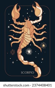 Signo zodiaco Escorpio, Ilustración del escorpión para el signo zodiaco