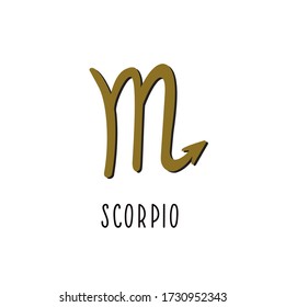 Zodiac sign scorpio. Vector zodiac sign scorpio