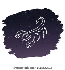 Zodiac sign - Scorpio. Vector illustration