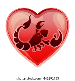 zodiac sign Scorpio, vector illustration