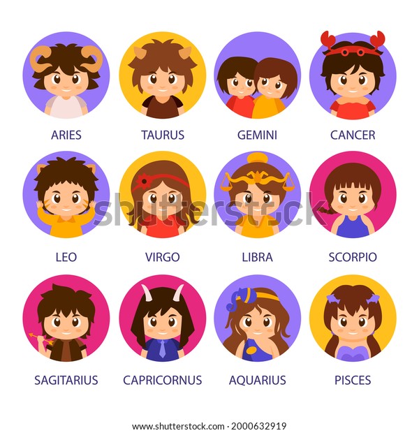 Zodiac Sign Set Astrology Symbol Icon Stock Vector Royalty Free 2000632919 Shutterstock 2936