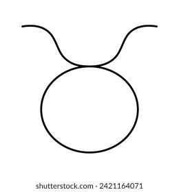 The zodiac sign is Taurus. Editable vector icon in a minimalistic style.