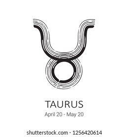 Zodiac sign Taurus isolated on white background. Zodiac constellation. Design element for horoscope and astrological forecast.