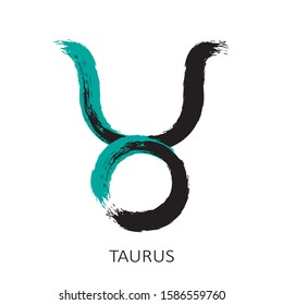 Zodiac sign Taurus isolated on white background. Zodiac constellation. Design element for horoscope and astrological forecast. Hand drawn style. Vector illustration.