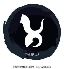 Zodiac sign Taurus isolated on white background. Zodiac constellation. Design element for horoscope and astrological forecast. Vector illustration.