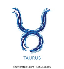 Zodiac sign Taurus isolated on white background. Zodiac constellation. Design element for horoscope and astrological forecast. Vector illustration.