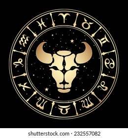 Taurus Zodiac Sign Stock Vector (Royalty Free) 330938108