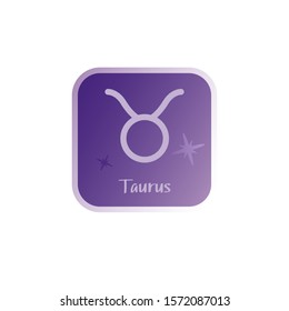 Zodiac sign Taurus vector illustration.