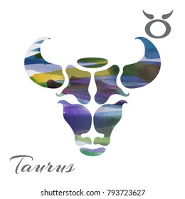 zodiac sign Taurus. vector illustration