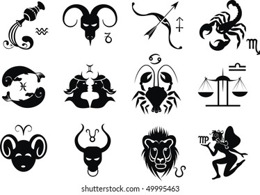  zodiac sign vector