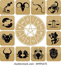  zodiac sign vector