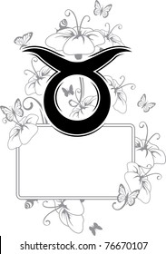 zodiac sign vector with flowers