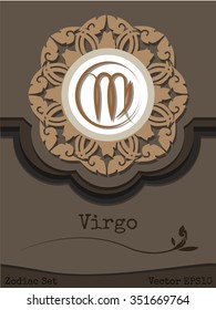 The Zodiac sign Virgo Concept overlay of paper.