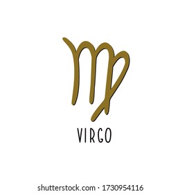 Zodiac sign Virgo. Vector zodiac sign Virgo sign.