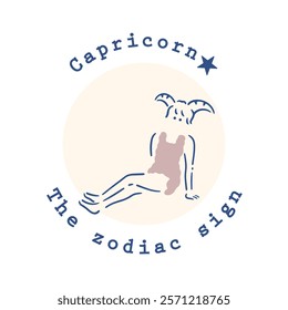 [Zodiac Signs] 10. Illustration material of a Capricorn girl