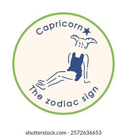 [Zodiac Signs] 10. Illustration material of a Capricorn girl