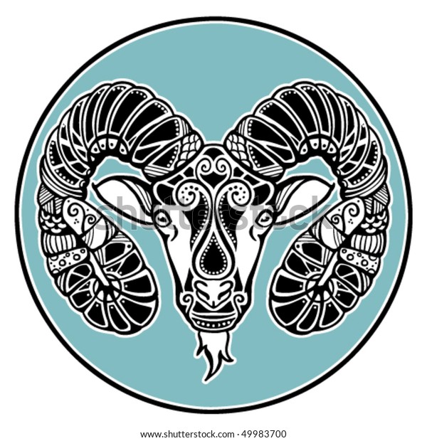 Zodiac Signs Aries Stock Vector (Royalty Free) 49983700 | Shutterstock