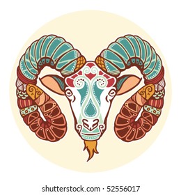 Zodiac Signs - Aries (colored)