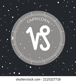 Zodiac signs and astrological symbols Capricorn