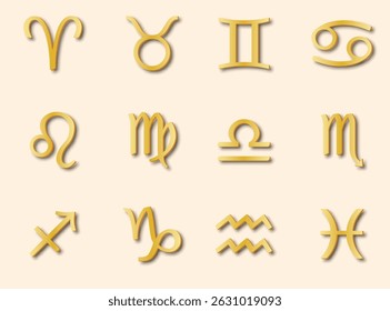 Zodiac Signs. Astrology. Magic. Background. Vector illustration. 