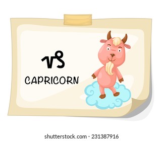 Zodiac signs -Capricorn vector Illustration