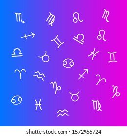 Zodiac signs collection, astrology signs