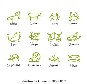 Zodiac signs collection for your design