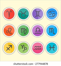 Horoscope Button Vector Set Illustration Stock Vector (Royalty Free ...