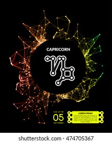 Zodiac Signs in form of lines, dots connected