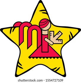 Zodiac signs in the form of stars.
Another look at the horoscope.