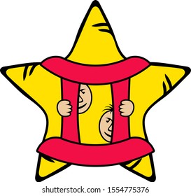 Zodiac signs in the form of stars.
Another look at the horoscope.