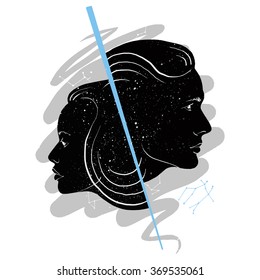 zodiac signs Gemini vector