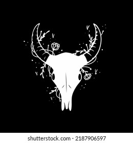 zodiac signs halloween skull bones objects icons stars graphics black and white print