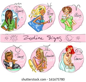 Zodiac Signs. Hand Drawn Icons - Part 1