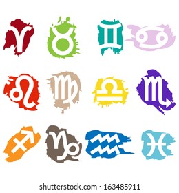 Zodiac Signs - Horoscope - colorful astrology symbols