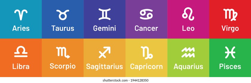 Zodiac signs. Horoscope constellation vector symbol.