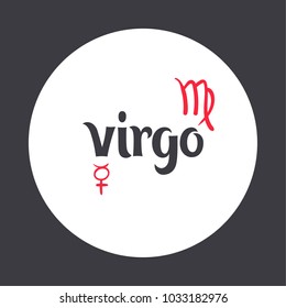 Zodiac signs. Horoscope symbols. Astrology icons