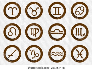 Zodiac signs icons