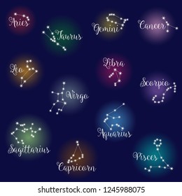 Zodiac Signs illustrations - vector design