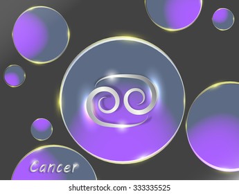 Zodiac signs on the background
