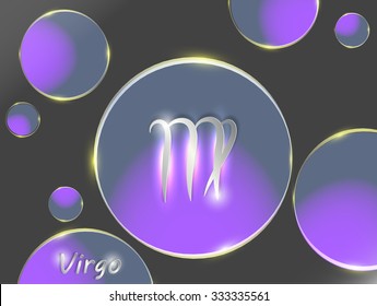 Zodiac signs on the background