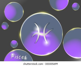 Zodiac signs on the background
