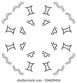 Zodiac signs pattern. 