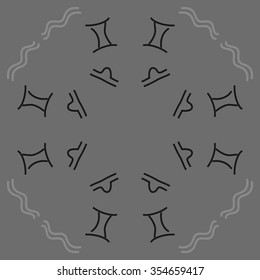 Zodiac signs pattern. 