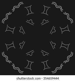 Zodiac signs pattern. 