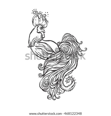 Chinese New Year 2017 Beautiful Illustration Ornament Feather Coloring Book