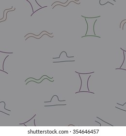 Zodiac signs seamless pattern. 