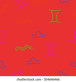 Zodiac signs seamless pattern. 